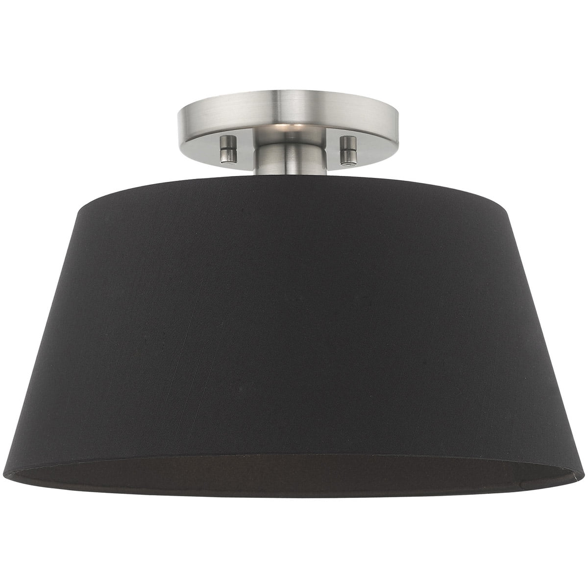 1 Light Brushed Nickel Ceiling Light fixture with Steel base material