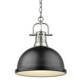 thumbnail image 1 of 1 Light Chain Pendant in Classic Style 16.88 inches High By 14 inches Wide-Pewter Finish-Matte Black Shade Color Bailey Street Home 170-Bel-4161528, 1 of 7