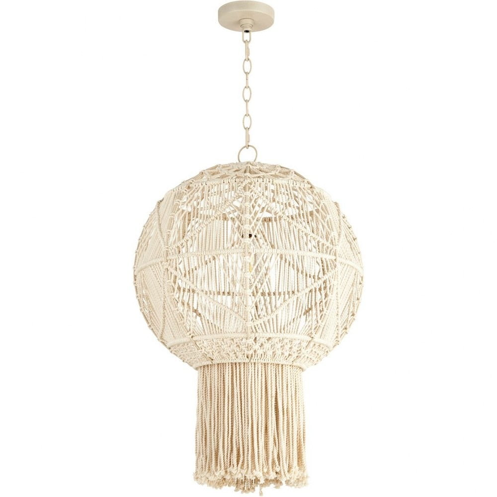 Terraluz Antique French White Iron Chandelier - 33" Height