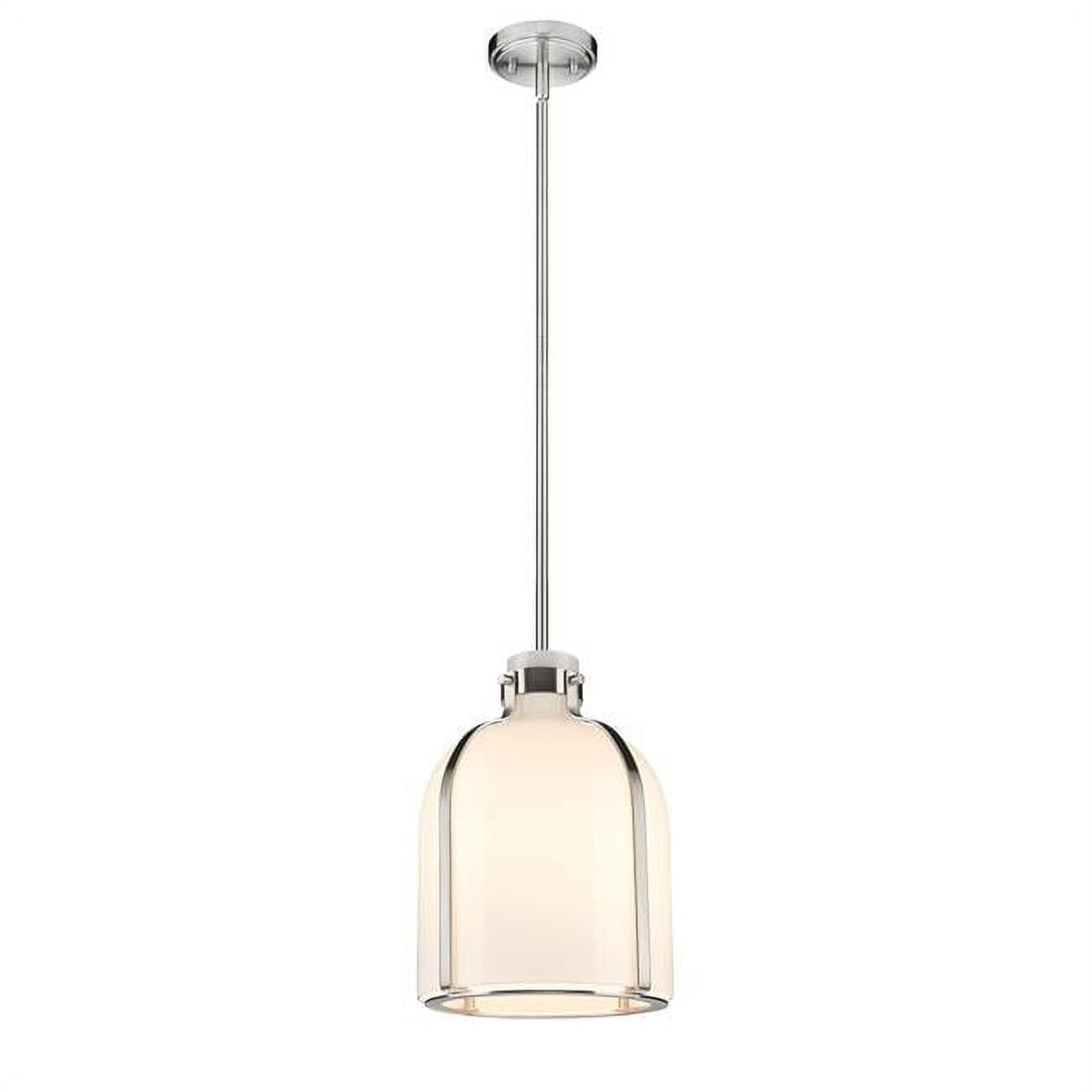 Pearson Brushed Nickel 1-Light LED Pendant with Glass Shade