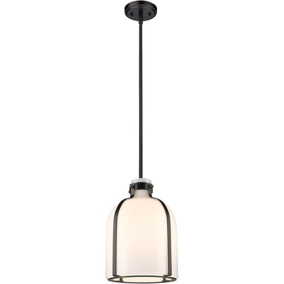 818-9MB-Z-Lite-Pearson - 1 Light Chandelier In Transitional Style-13.5 Inches Tall and 9.75 Inches Wide-Matte Black Finish