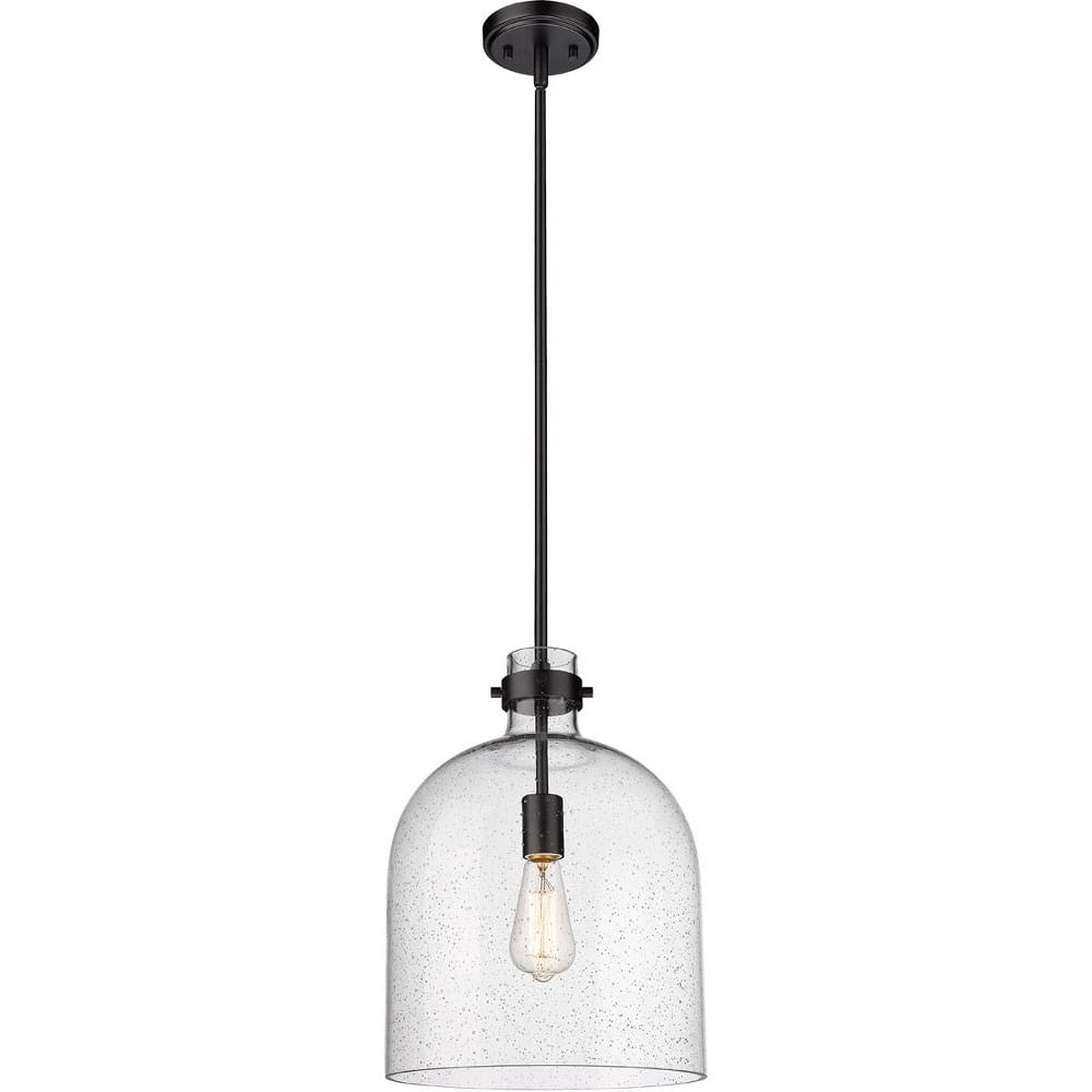 817-12MB-Z-Lite-Pearson - 1 Light Chandelier In Transitional Style-16 Inches Tall and 12 Inches Wide-Matte Black Finish