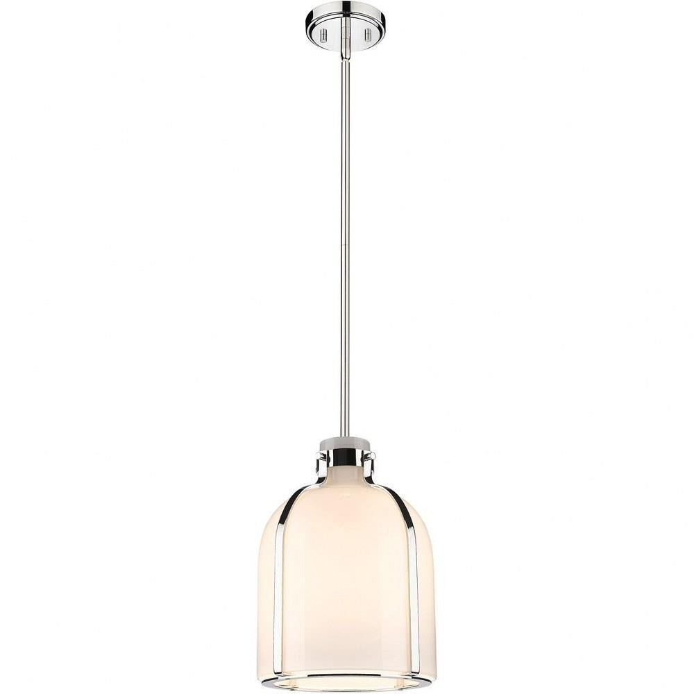 1 Light Chandelier in Transitional Style-13.5 inches Tall and 9.75 inches Wide-Polished Nickel Finish Bailey Street Home 372-Bel-4620090