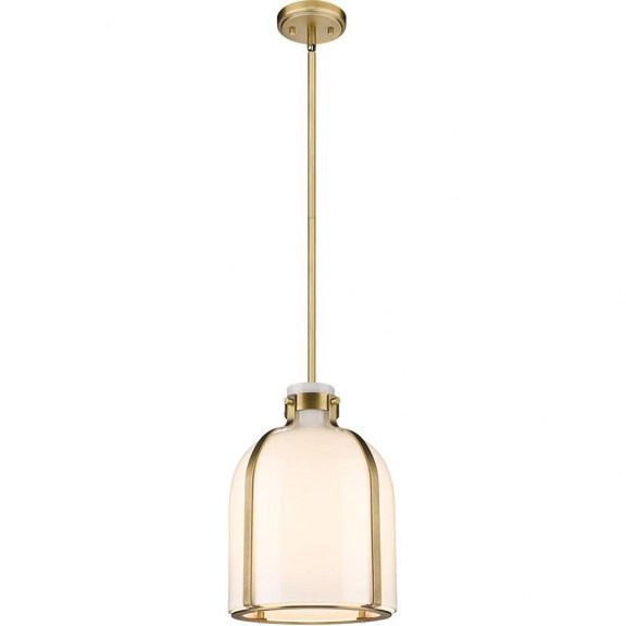 1 Light Chandelier in Transitional Style-13.5 inches Tall and 9.75 inches Wide-Rubbed Brass Finish Bailey Street Home 372-Bel-4620091