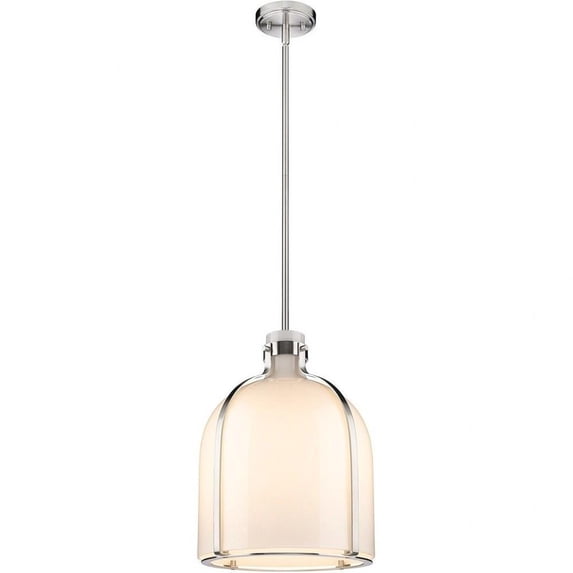 1 Light Chandelier in Transitional Style-16.5 inches Tall and 12.25 inches Wide-Brushed Nickel Finish Bailey Street Home 372-Bel-4620096