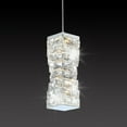 1Light Chrome Crystal Pendant Light, Dimmable Modern Chandelier