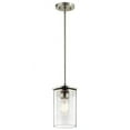 thumbnail image 1 of 1 Light Contemporary Minimalist Mini Pendant Light Fixture with Clear Glass-Brushed Nickel Finish Bailey Street Home 147-Bel-2279355, 1 of 10