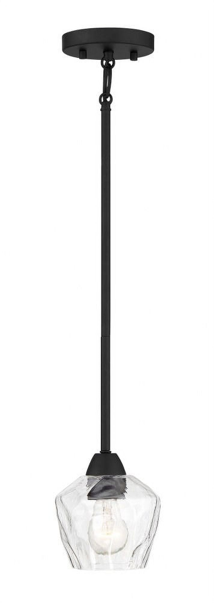 Camrin Coal Finish Mini Pendant with Clear Glass Shade