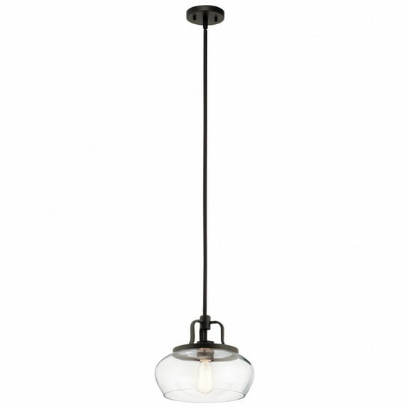43903OZ Kichler Lighting Davenport - 1 light Convertible Pendant - with Transitional inspirations - 10.5 inches tall by 12 inches wide-Olde Bronze