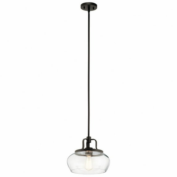 43903OZ Kichler Lighting Davenport - 1 light Convertible Pendant - with Transitional inspirations - 10.5 inches tall by 12 inches wide-Olde Bronze