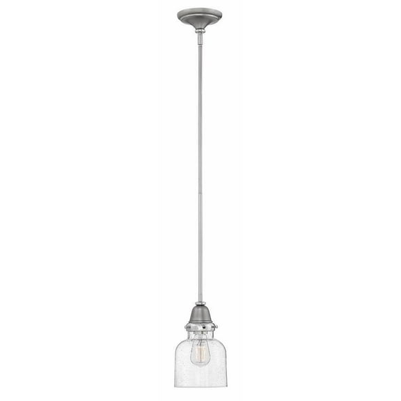 1 Light Cylinder Pendant in Traditional-Industrial Style 6.5 inches Wide By 11 inches High-English Nickel Finish Bailey Street Home 81-Bel-2760614