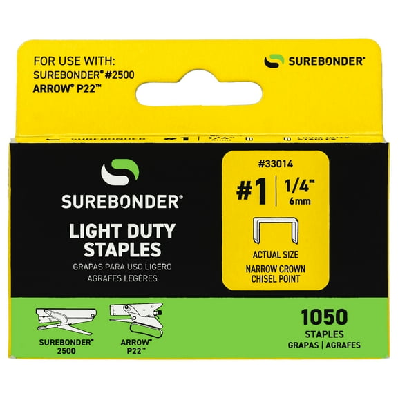 #1 Light Duty Staples - 1/4" - 1050 ct.