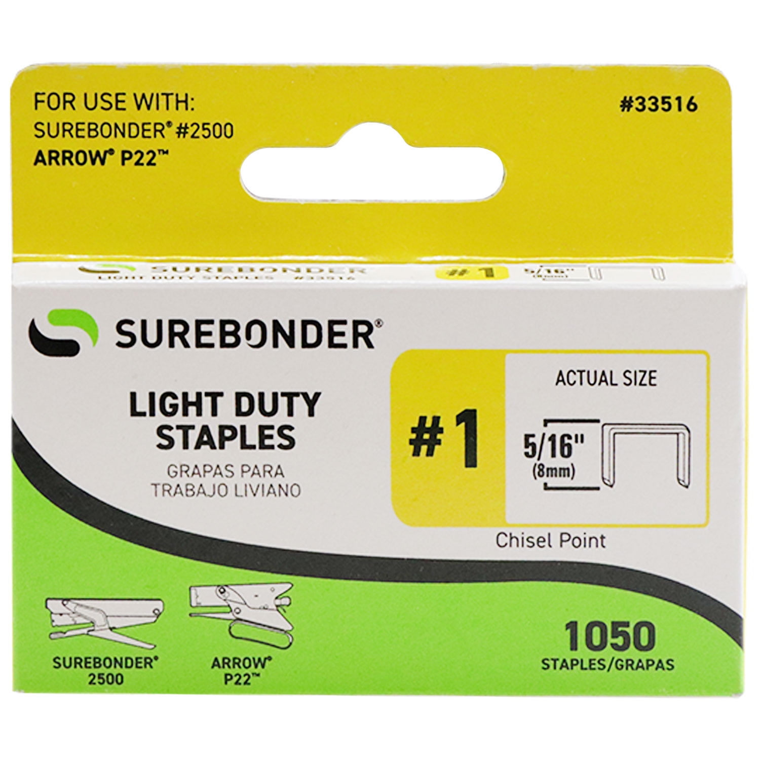 #1 Light Duty Staples - 5/16" - 1050 ct. - Walmart.com