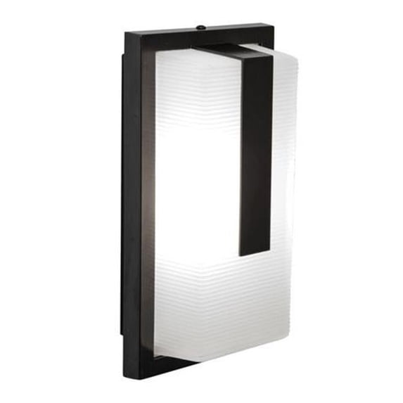 1-Light E26 Base 9W LED Bulb Exterior Wall Mount, Powder Coated Black