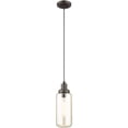 thumbnail image 1 of 1 Light English Bronze Mini Pendant with Champagne Glass Shade, 1 of 6