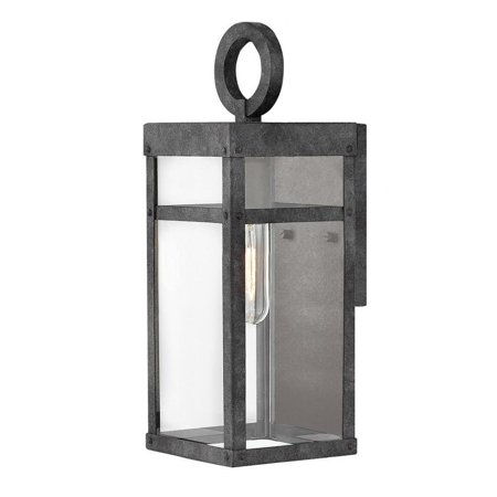 1 Light Extra Small Outdoor Wall Lantern in Transitional Style 5.5 inches Wide By 13 inches High-Aged Zinc Finish-Incandescent Lamping Type Bailey