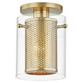 thumbnail image 1 of H323601-AGB-Mitzi-Elanor-1-Light Flush Mount in Style-5.5 Inches Wide by 8 Inches High-Aged Brass Finish, 1 of 1