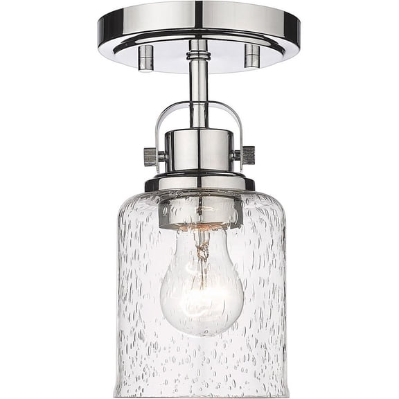 1 Light Flush Mount In Transitional Style-9.5 Inches Tall And 5.25 Inches Wide-Chrome Finish Z-Lite 340F1-Ch