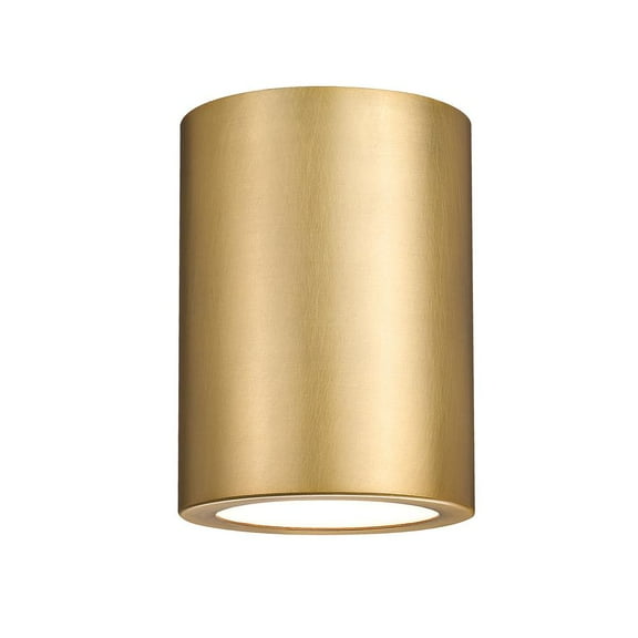 1 Light Flush Mount-Rubbed Brass  Finish-Rubbed Brass Shade Color Z-Lite 2302F1-Rb