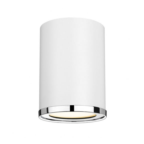 1 Light Flush Mount Z-Lite 2303F1-Mw-Ch