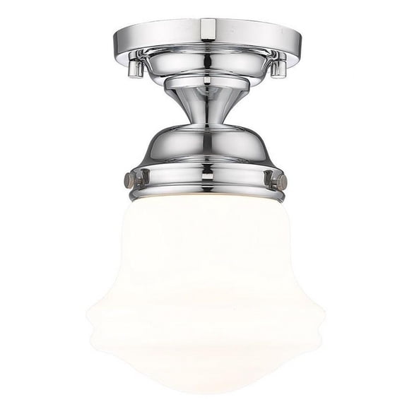1 Light Flush Mount in Industrial Style-9 inches Tall and 6 inches Wide-Chrome Finish Bailey Street Home 372-Bel-5172228