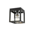 thumbnail image 1 of 1 Light Flush Mount in Restoration Style 5.75 inches Wide By 5.75 inches High-Matte Black/Chrome Finish Bailey Street Home 372-Bel-4185927, 1 of 1