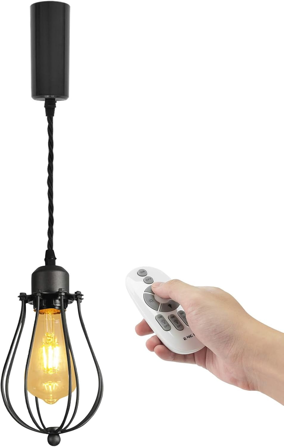 1Light Industrial Halo Track Pendant Light,Dimmable H Track Light