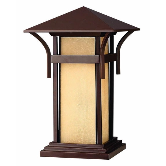 1 Light Large Outdoor Low Voltage Pier Mount Lantern in Craftsman-Coastal Style 11 inches Wide By 17 inches High-Anchor Bronze Finish-E26 Medium Lamp
