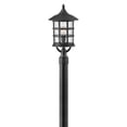 thumbnail image 1 of 1 Light Large Outdoor Low Voltage Post Top or Pier Mount Lantern Coastal Style 10 inch Wide By 20.5 inch High-Textured Black Finish-Incandescent, 1 of 2