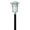 thumbnail image 1 of 1 Light Large Outdoor Post Top or Pier Mount Lantern Craftsman-Coastal Style 11 inch Wide By 19.5 inch High-Titanium Finish-Incandescent Lamping Type, 1 of 10