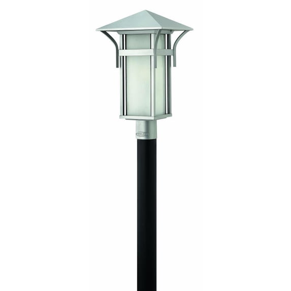1 Light Large Outdoor Post Top or Pier Mount Lantern Craftsman-Coastal Style 11 inch Wide By 19.5 inch High-Titanium Finish-Incandescent Lamping Type