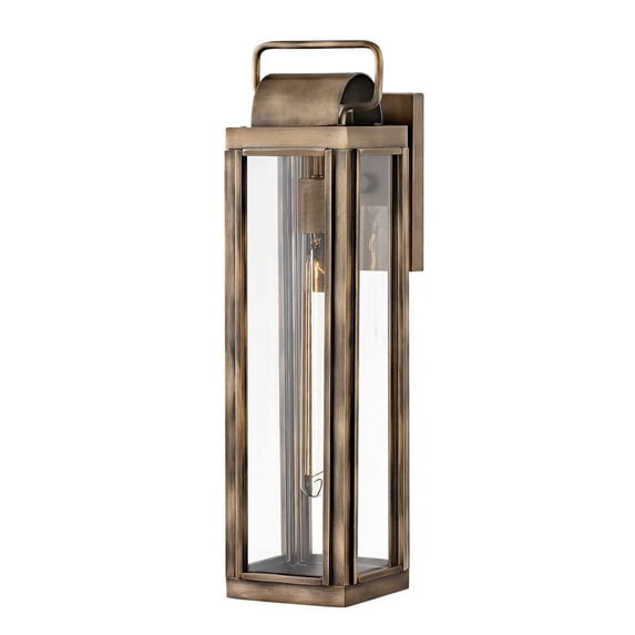 1 Light Large Outdoor Wall Lantern In Traditional And Coastal Style 5.5 Inches Wide By 21.25 Inches High-Burnished Bronze Finish-Led Lamping Type
