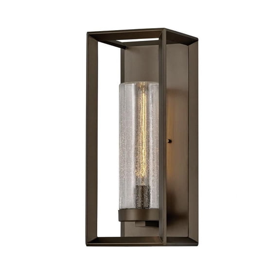 1 Light Large Outdoor Wall Lantern in Craftsman-Industrial Style 9 inches Wide By 22 inches High-Warm Bronze Finish-Led Lamping Type Bailey Street