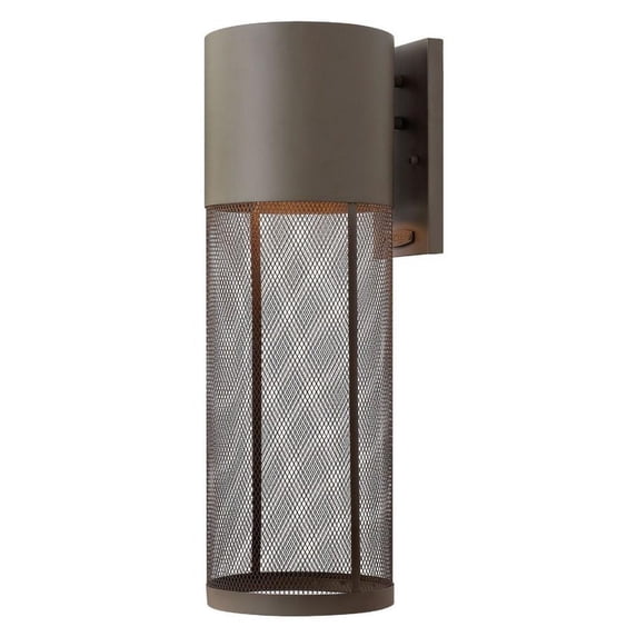 1 Light Large Outdoor Wall Lantern in Modern-Industrial Style 7.25 inches Wide By 21.75 inches High-Buckeye Bronze Finish-Incandescent Lamping Type