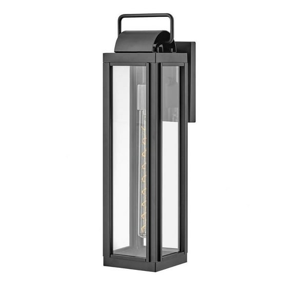 1 Light Large Outdoor Wall Lantern in Traditional-Coastal Style 5.5 inches Wide By 21.25 inches High-Black Finish-Led Lamping Type Bailey Street Home