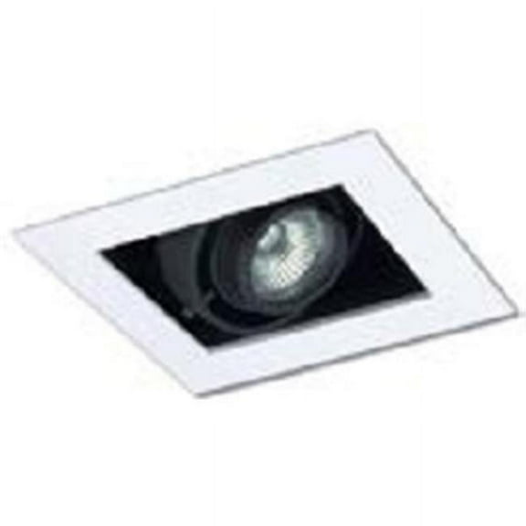 1-Light Line Modulinear Directional Recessed Lighting Fixture, Whit & Black - Medium