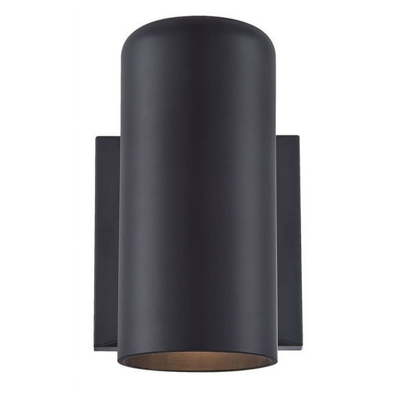 1-Light Matte Black Cylinder Wall Sconce