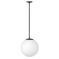 thumbnail image 1 of 1 Light Medium Orb Pendant-Black Finish-Cased Opal Glass Color Hinkley Lighting 3744Bk-Wh, 1 of 7