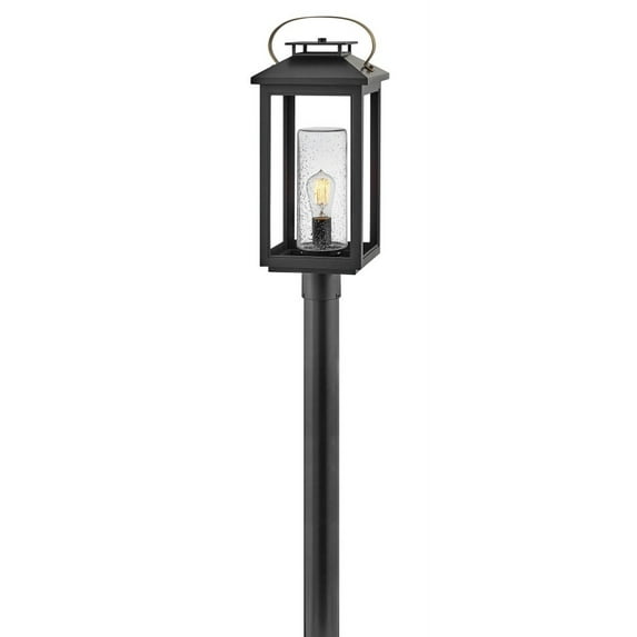 1 Light Medium Outdoor Post Or Pier Mount Lantern-Black Finish-Incandescent Lamping Type-120 Voltage Hinkley Lighting 1161Bk