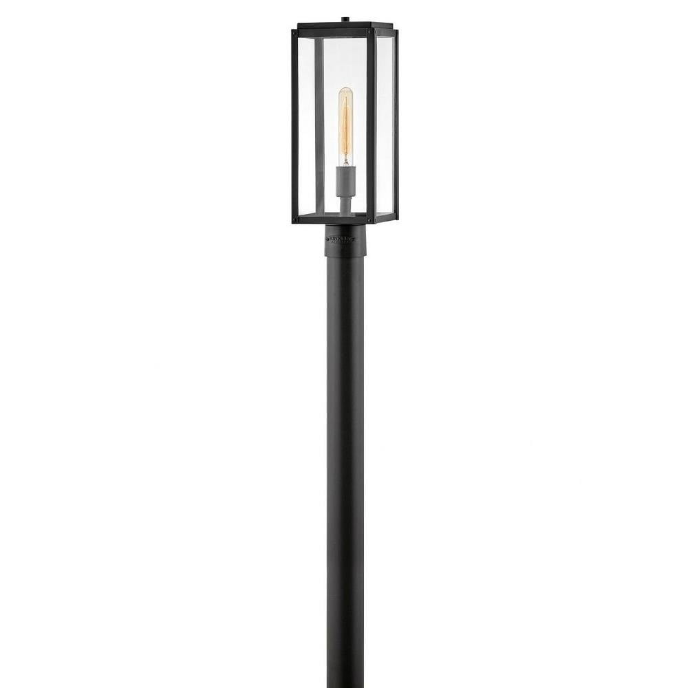 1 Light Medium Outdoor Post Top or Pier Mount Lantern-Black Finish-Led Lamping Type Bailey Street Home 81-Bel-4530567