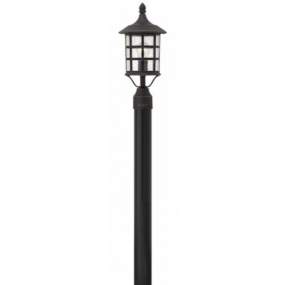 1 Light Medium Outdoor Post or Pier Mount Lantern in Traditional-Coastal Style 8 inches Wide By 17.75 inches High-Oil Rubbed Bronze Finish Bailey