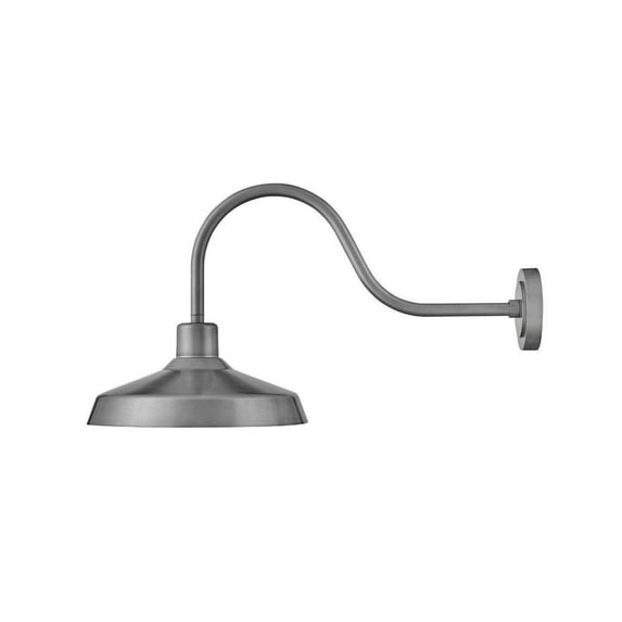 1 Light Medium Outdoor Wall Lantern in Industrial Style 16 inches Wide By 17.5 inches High-Antique Brushed Aluminum Finish Bailey Street Home