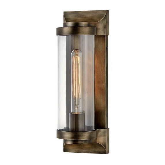 1 Light Medium Outdoor Wall Lantern in Traditional Style 4.5 inches Wide By 14 inches High-Burnished Bronze Finish-Incandescent Lamping Type Bailey
