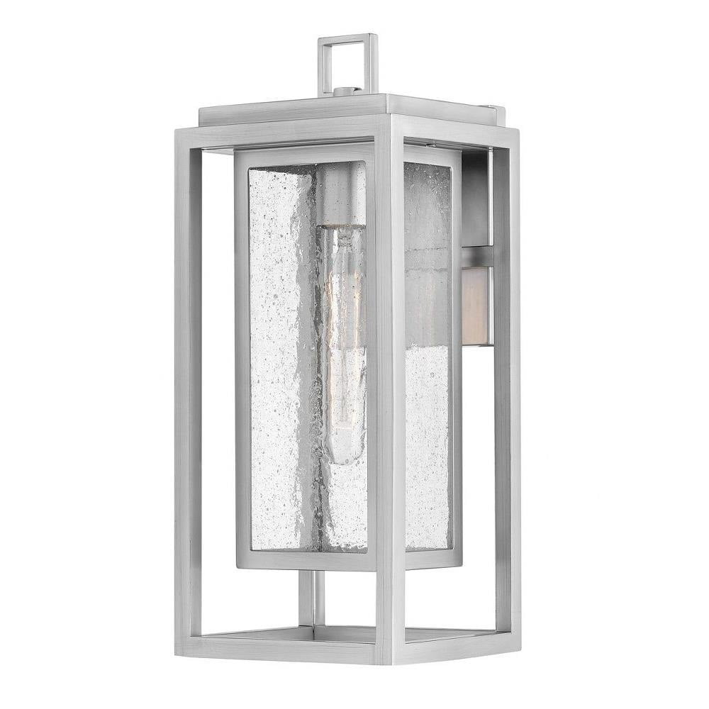 1 Light Medium Outdoor Wall Lantern in Transitional Style 7 inches Wide By 16 inches High-Satin Nickel Finish-Led Lamping Type-E26 Medium Vintage Lamp