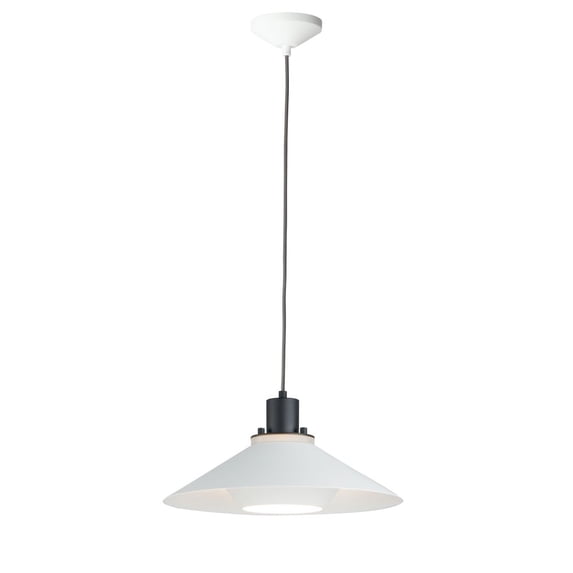 11412BKWT Maxim Lighting Oslo - 1 Light Medium Pendant -Traditional Installation