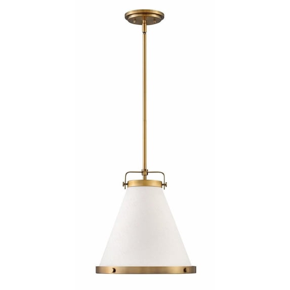 1-Light Medium Pendant in Traditional-Transitional Style 13.5 inches Wide By 14.75 inches High-Lacquered Brass Finish Bailey Street Home