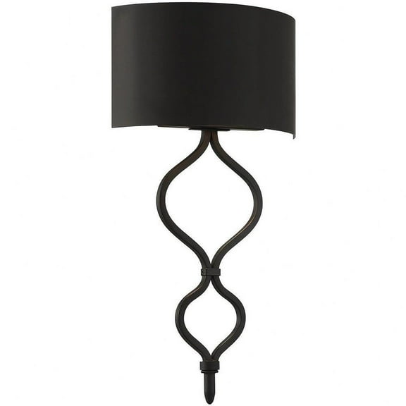 1 Light Metal Led Wallchiere with Metal Shade-20 inches H By 11 inches W-Matte Black Finish Bailey Street Home 159-Bel-4487517