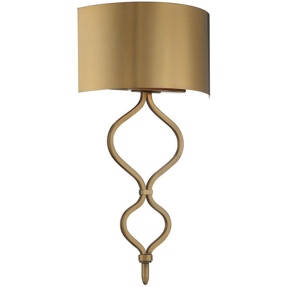 Como Warm Brass Dimmable LED Wall Sconce