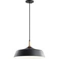 thumbnail image 1 of 1 Light Mid Century Modern Metal Shade Pendant Light Fixture-Black Finish Bailey Street Home 147-Bel-4187312, 1 of 8