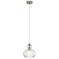 thumbnail image 1 of 43956NI Kichler Lighting Riviera - 1 light Mini Pendant - 8.75 inches wide-Brushed Nickel Finish    -Traditional Installation, 1 of 2